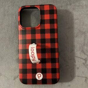 Loopy Case Red and Black Plaid Phone Case